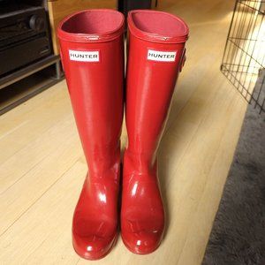 Tall Red Hunter Rain Boots
